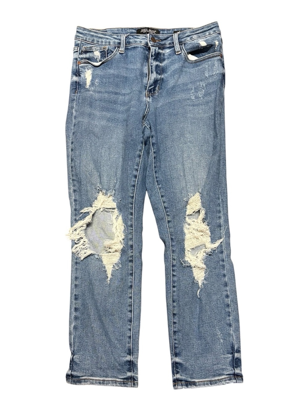 Judy Blue Distressed Boyfriend Fit Cotton Blend Denim Jeans Size 11/30